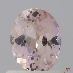 0.88cts Oval Peachy Pink Champagne Sapphire