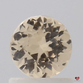0.92cts Round Peach Blush Champagne Sapphire