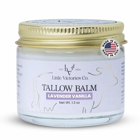 100% Grass Fed Beef Tallow for Skin - Whipped Moisturizer w/Manuka Honey (Lavender Vanilla)