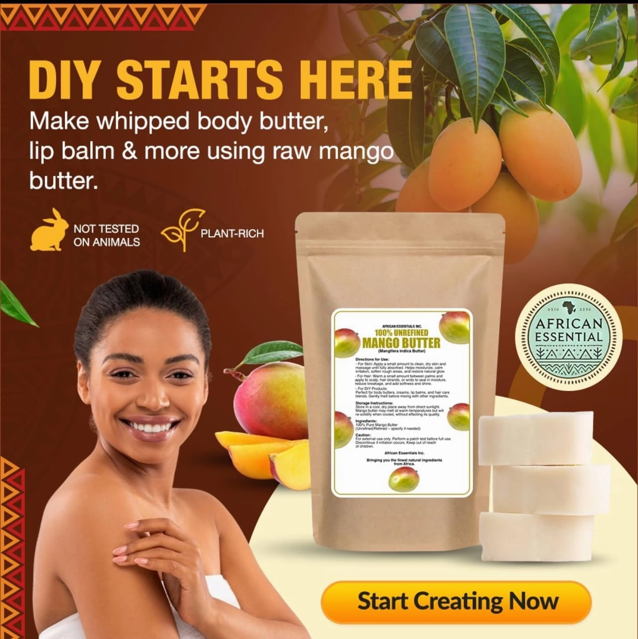 100% Raw Unrefined Shea Butter from Ghana – Pure, Organic, Grade A – Moisturizes, Heals & Nourishes Skin and Hair – 16 oz Natural Skincare Superfood