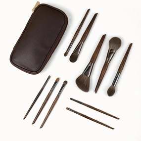 10 pieces of makeup brushes made of pure wool, suitable for various purposes such as contouring, blush, and applying eyeshadow, multifunctional makeup brushes.