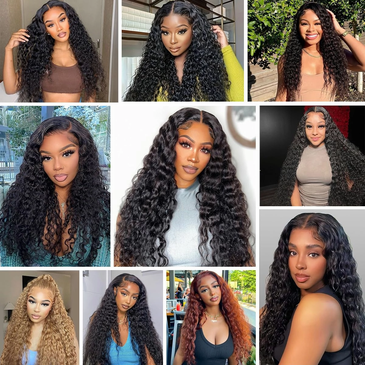 12A Deep Wave Human Hair Bundles 14Inch Curly Bundles Human Hair 100% Unprocessed Human Hair Bundles Deep Wave Weft Extensions Weave Natural Black (100g)