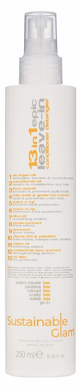 13in1 Epic Leave-In Conditioner Hair Detangler Spray with Keratin, Argan & Macadamia Oil