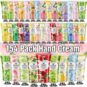 154 Pack Bulk Hand Cream Gifts Set for Women,End of Year Teacher Gifts,Teacher Appreciation Gifts,Graduation Gifts,Bridesmaid Gifts,Mom Gifts,Moisturizing Hand Lotion Travel Size Birthday Gifts
