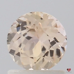 1.10cts Round Peach Blush Champagne Sapphire