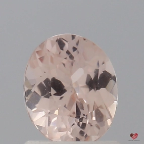 1.14cts Oval Light Peach Blush Champagne Sapphire