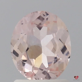 1.33cts Oval Light Peach Blush Champagne Sapphire