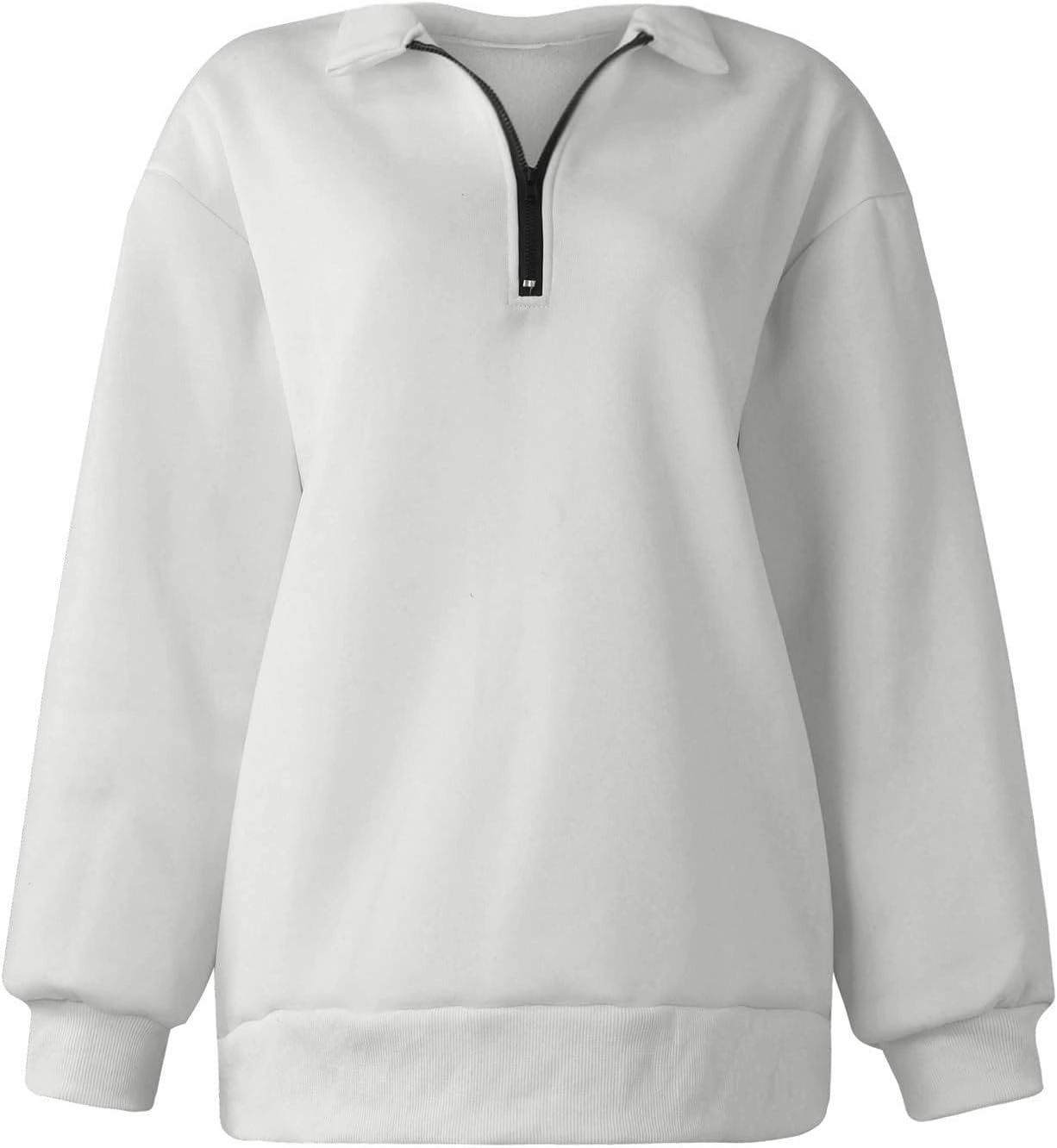 1/4 Zip Up Sweatshirts for Women Fall Fashion 2024 Long Sleeve V Neck Oversized Preppy Clothes Teen Gi
