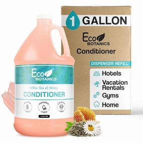 1-Shoppe Terra Pure Eco Botanics Natural Conditioner with Raw Honey & White Tea | Gallon Jug Bulk Toiletries for Airbnb, Vacation Rentals, and Home Bathroom | Refill For Soap Dispensers