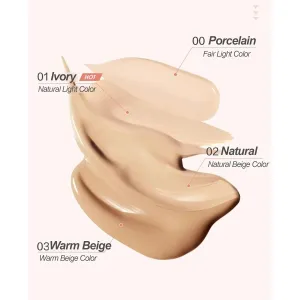 1PC PL Creamy Velvet Foundation Verion 1.0 / Version 2.0, Transparent/Full Coverage Foundation, Create Flawless Makeup Foundation For Dry & Dry Combination Skin (#03, 30g)