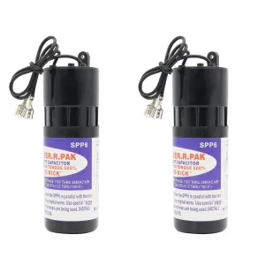 2 Pack SPP6 Hard Start Capacitor Replacement 115V Thru 288VAC Compatible with Air Condtioning Units from 4,000 to 120,000 (Supco Relay 1/2HP-10HP 500% Increase Starting Torque)