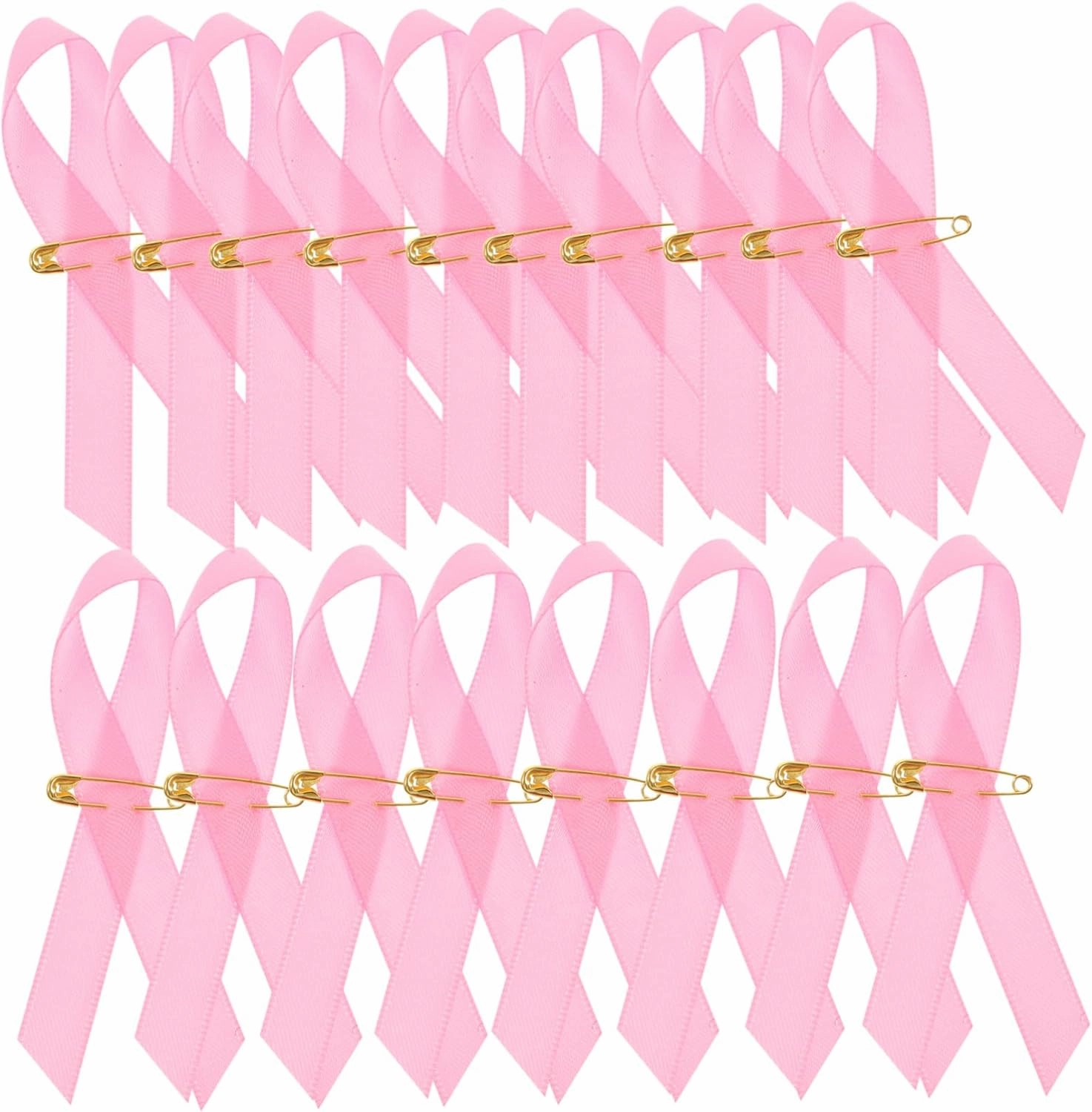 200Pcs Breast Cancer Awareness Ribbons and Pins Easy to Install Fundraising Accessories for Charity Events Unique Symbol of Support for Womens Health