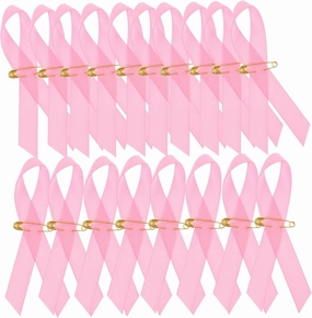 200Pcs Breast Cancer Awareness Ribbons and Pins Easy to Install Fundraising Accessories for Charity Events Unique Symbol of Support for Womens Health