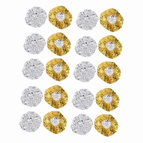 20Pcs Aluminum Foil Hair Dye Caps for Deep Conditioning Reusable Heat Cap with Elastic Band for Home Salon Hair Styling Lightweight Portable Foil Caps