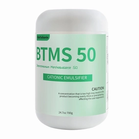 24.7 oz BTMS 50 Conditioning Emulsifier granules, 100% derived from plant-based，Ideal for Leave-in Conditioner, Lotions, Shampoos and More