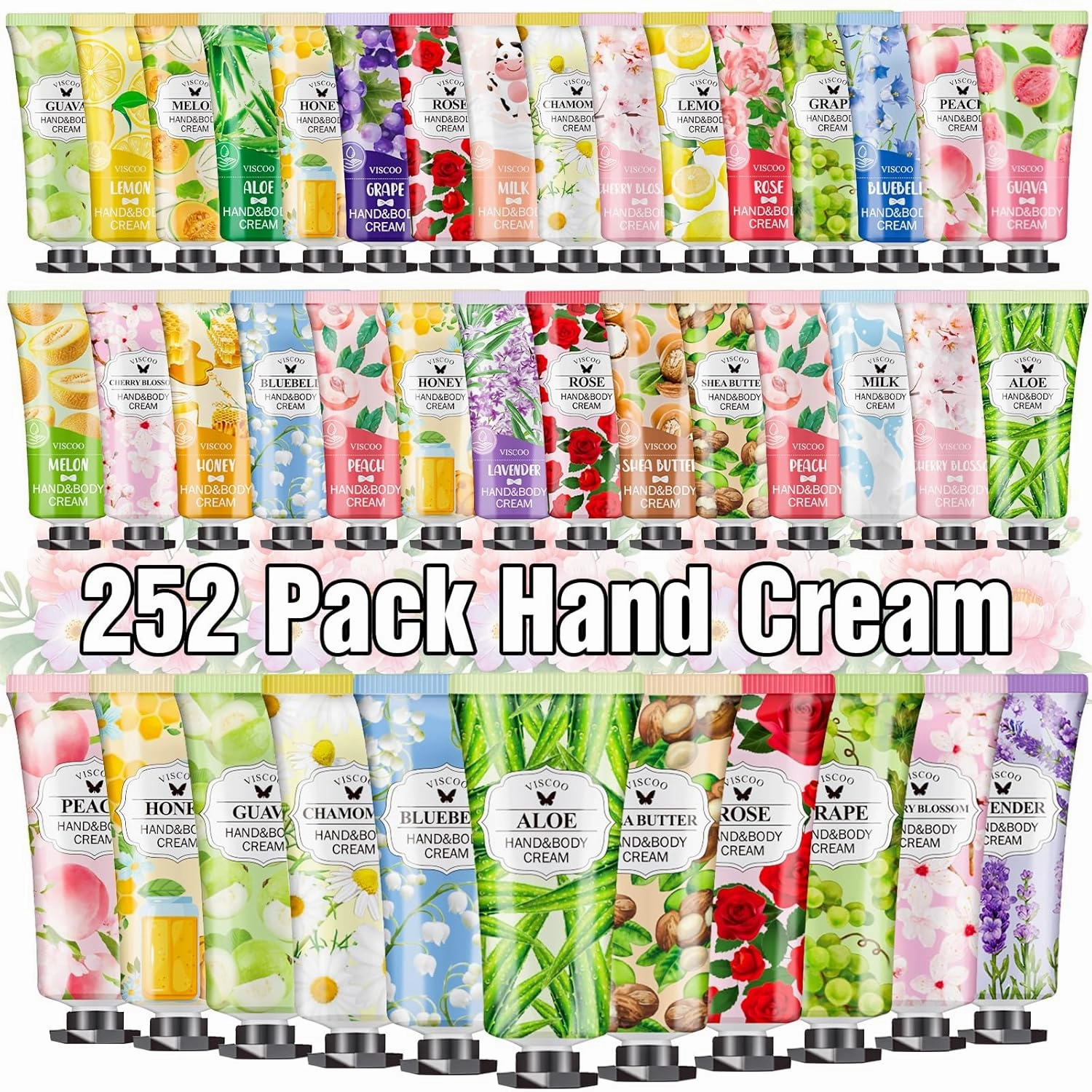 252 Pack Hand Cream Gifts Set for Women,Moisturizing Hand Lotion Travel Size for Dry Cracked Hands,Bulk Hand Lotion Teacher Appreciation Gifts,Graduation Gift,Bridesmaid Gifts,Mom Gifts,Birthday Gifts