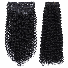 26 Inches Clip in Hair Extensions Synthetic hair Clip in 174G 6Pcs/Lot Japanese Heat Resistant Fiber Hairpieces for Women (1B#, ANJO 26 inch)