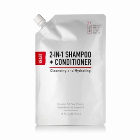 2 in 1 Moisturizing Shampoo and Conditioner for Cleansing and Hydrating with Coconut Oil, Shea Butter, & Vitamin E for Men and Women