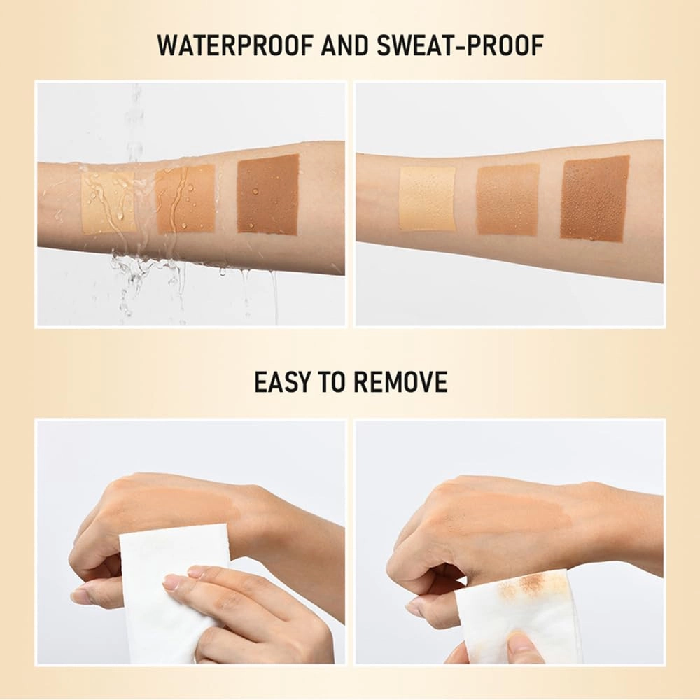 2Pcs Leg Effect Waterproof Makeup, Long-Lasting, Natural Leg Coverage, Body Foundation to Cover Vein, Tattoo and Flaw (02#Medium, 2Pcs)