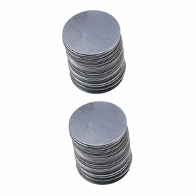 2sets Round Iron Plates Makeup Tool Double-sided Eyeshadow Pans for Makeup Palette 100pcs*2