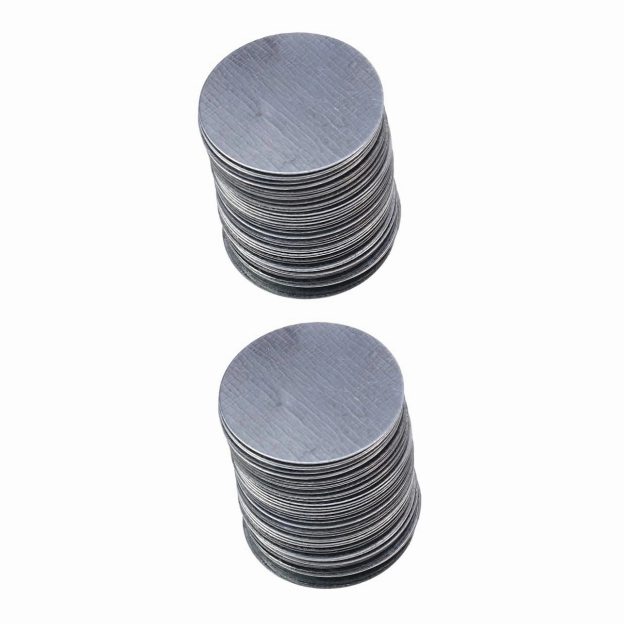 2sets Round Iron Plates Makeup Tool Double-sided Eyeshadow Pans for Makeup Palette 100pcs*2