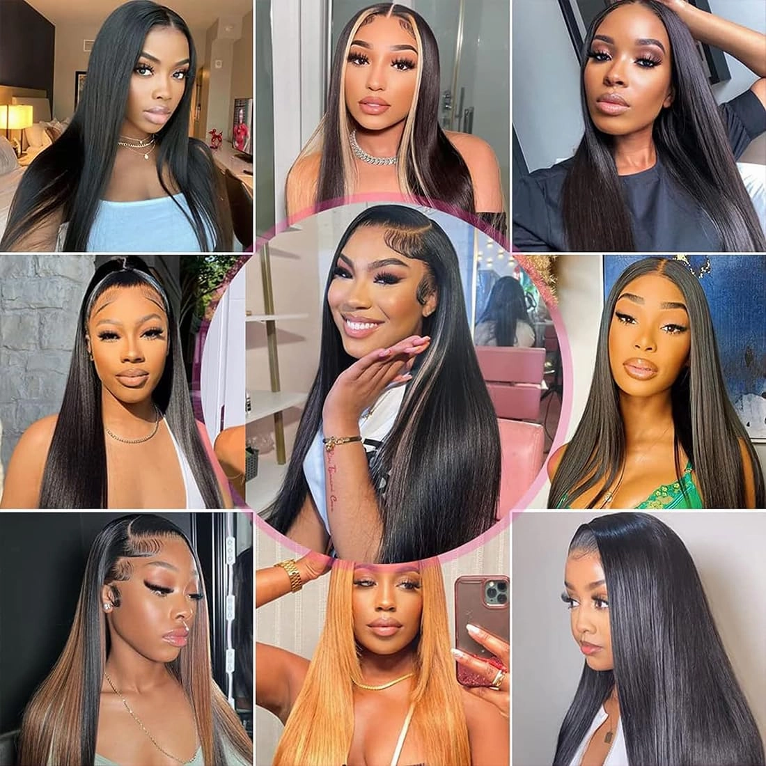 2x6 HD Lace Closure with Bundles Human Hair 24 26 28 20 Inch 12A Brazilian Straight Human Hair Bundles with 2x6 Closure 100% Unprocessed Virgin Weave Hair Extensions