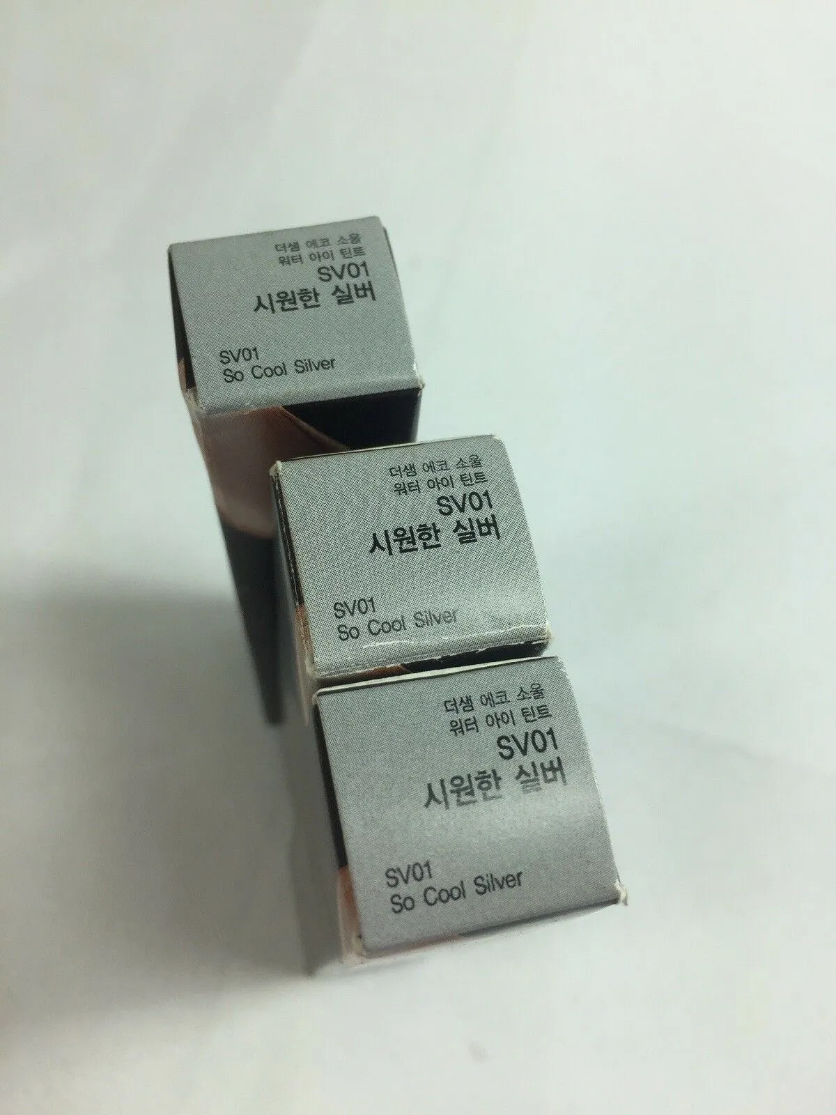 (3) The Saem Eco Soul Water Eye Tint Eyeshadow SV01 So Cool Silver