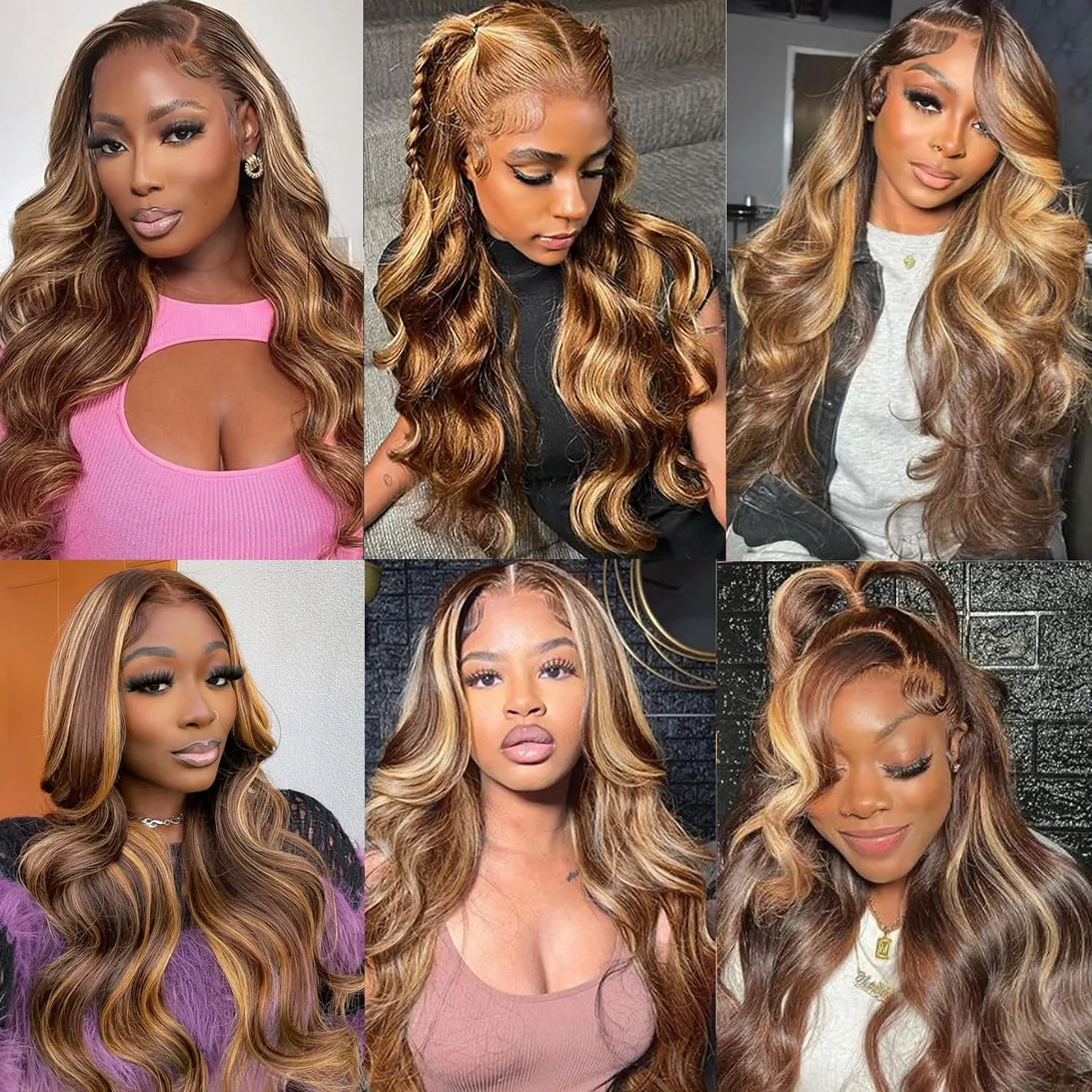 30 inch Highlight Ombre Lace Front Wigs Human Hair Pre Plucked 200 Density Body Wave Wigs 4/27 Honey Blonde 13x4 Full HD Lace Frontal Wigs Human Hair Glueless Wigs Human Hair for Women