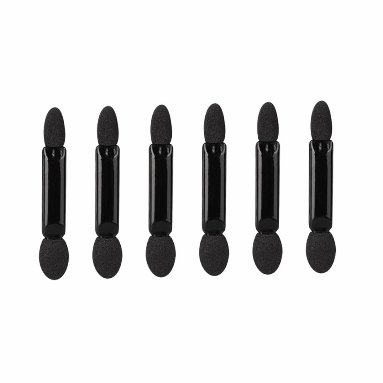 300pcs Black Double-ended Eyeshadow Brush Kit for Precision Makeup Application for Travel Parties Festivals and Daily Use Smooth Sponge Tips for Gentle Skin Touch