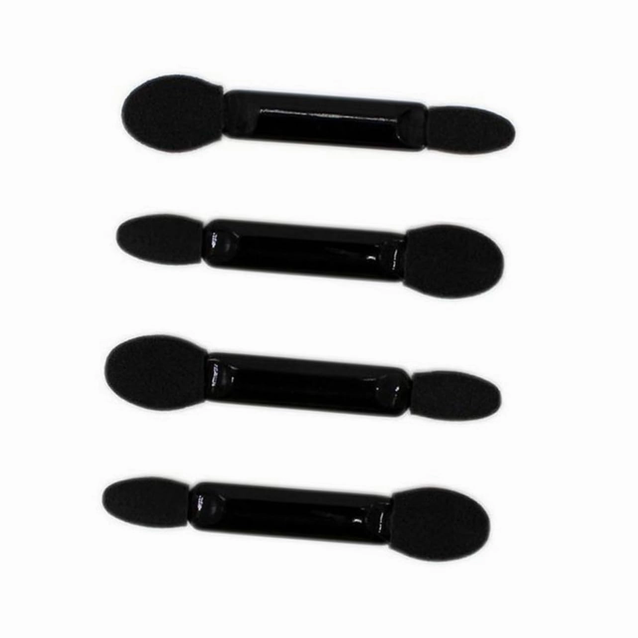 300pcs Black Double-ended Eyeshadow Brush Kit for Precision Makeup Application for Travel Parties Festivals and Daily Use Smooth Sponge Tips for Gentle Skin Touch