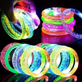 30 Pack LED Bracelets Light Up Toys Party Supplies Favors 2025 for Kids/Adult, 6 Color Glow Sticks Bracelets Glow In the Dark Party Supplies Birthday Gift Party Favors Pool Graduation 4th of July