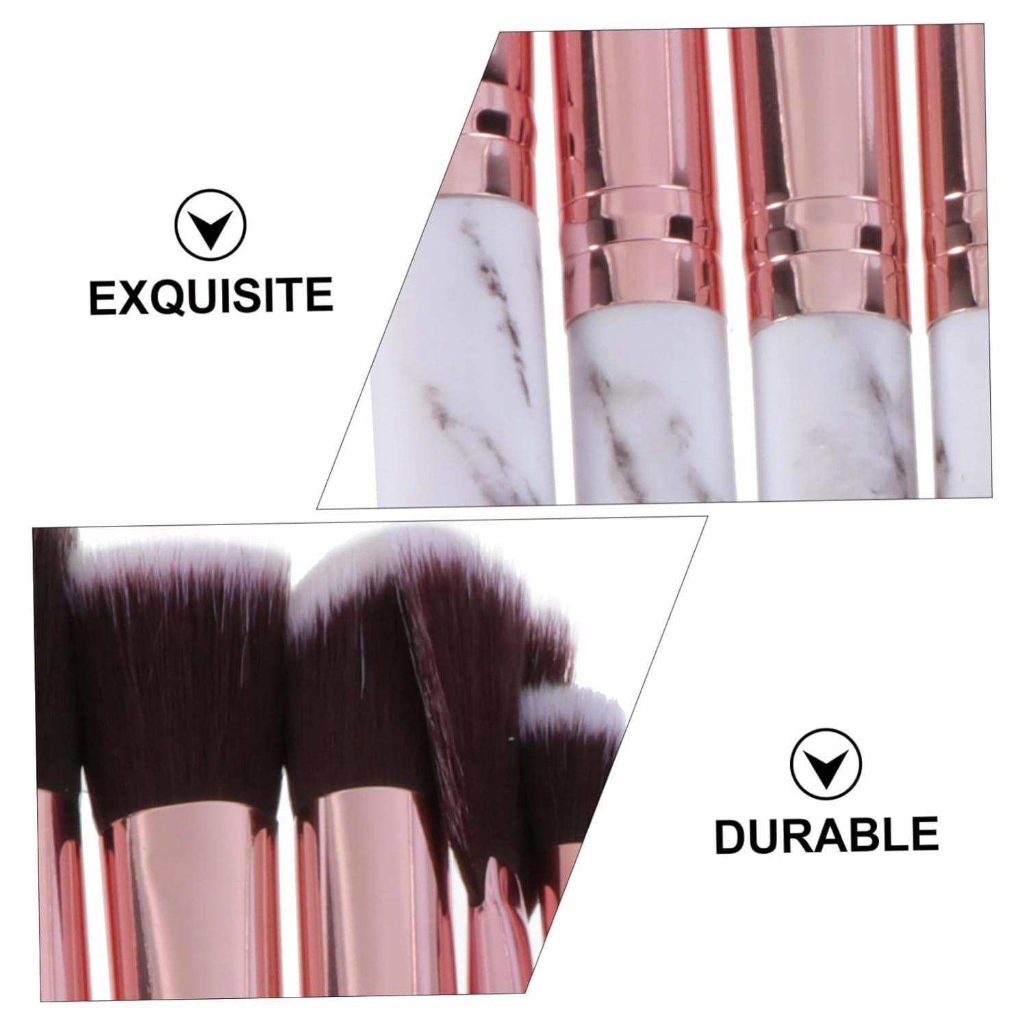 30pcs Marble Makeup Brush Set Professional Nylon Cosmetic Tools Plastic Handle for Powder Blush Eyeshadow and Foundation Application