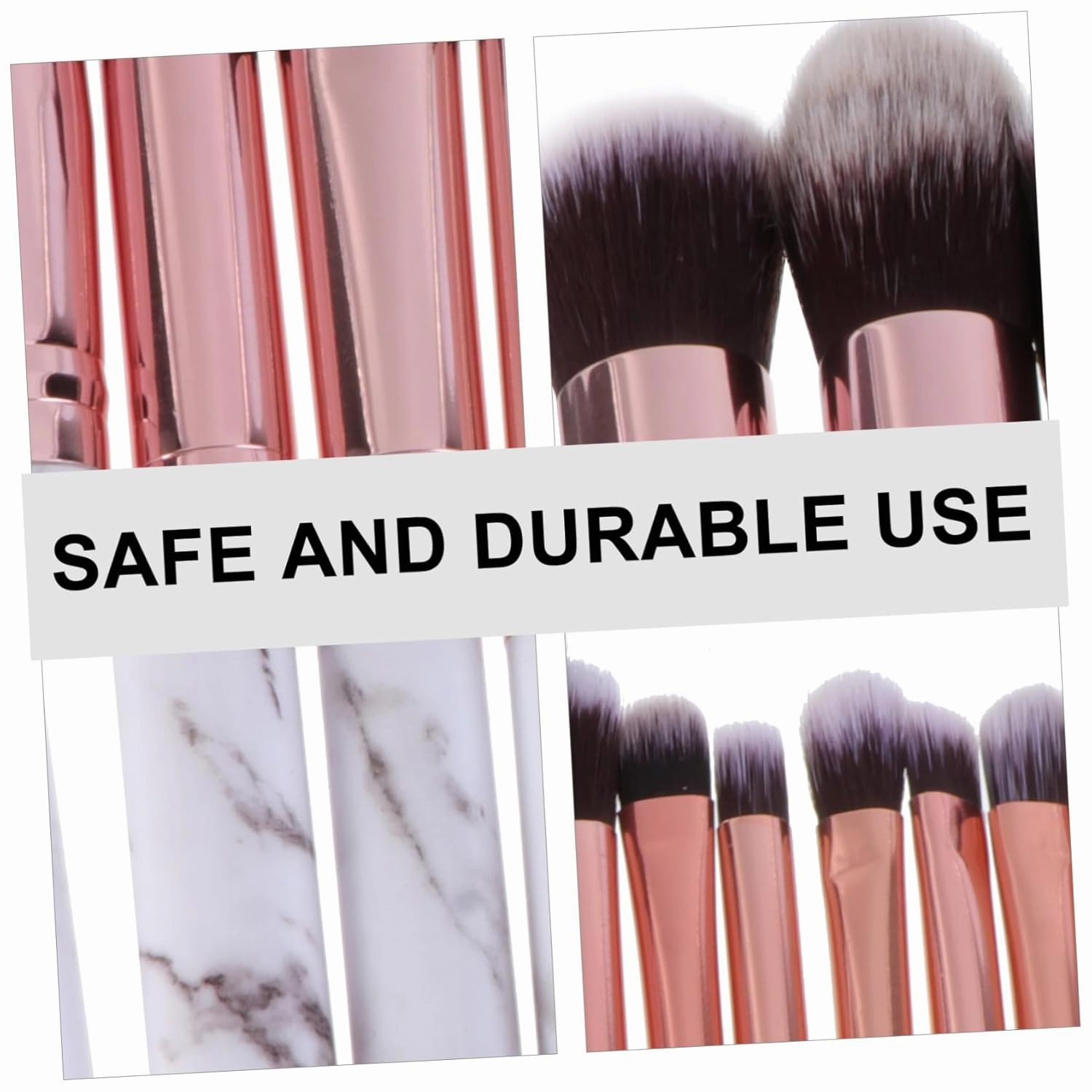 30pcs Marble Makeup Brush Set Professional Nylon Cosmetic Tools Plastic Handle for Powder Blush Eyeshadow and Foundation Application
