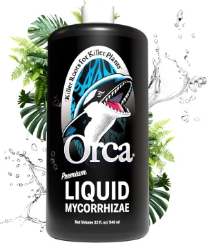32 oz Orca Liquid Mycorrhizae for Plants - Mycorrhizal Fungi Root Stimulator and Booster - Enhance Plant Success with Microbes for Soil