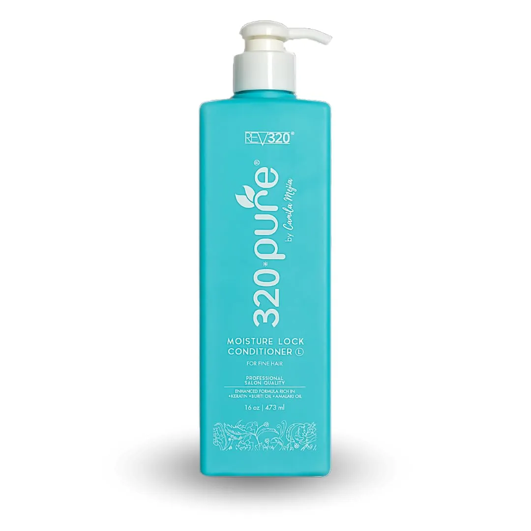320Pure Moisture Lock Conditioner for Fine Hair, Keratin and Argan Oil Hydrating Hair Conditioner, Restore Thin, Dry, & Color-Treated 16oz