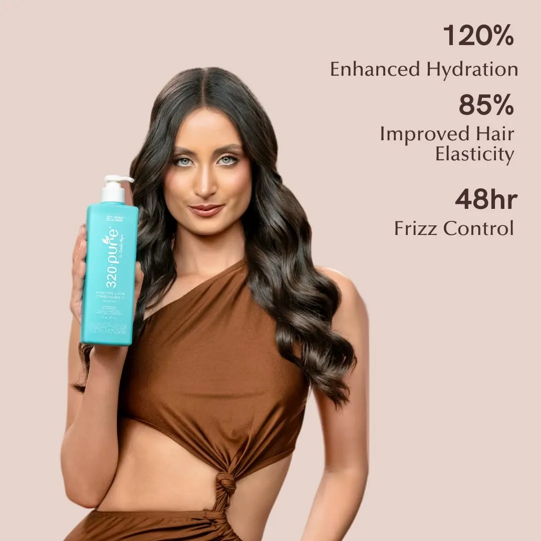 320Pure Moisture Lock Conditioner for Fine Hair, Keratin and Argan Oil Hydrating Hair Conditioner, Restore Thin, Dry, & Color-Treated 16oz