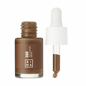 3INA The Custom Drops 560 - Long-Wearing Formula - Quick Drying - Mattifying Effect - Can Be Used To Create A Variety Of Shades - Highly Concentrated - Cruelty Free And Vegan - Paraben Free - 0.43 Oz