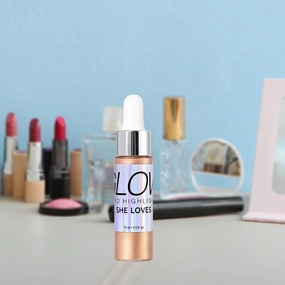 3X Liquid Highlighter for Face and Body Shimmer Glow Blendable with Foundation Versatile Makeup