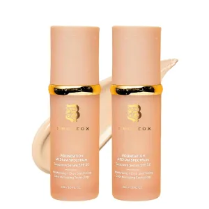 4 in 1 foundation Liquid- Hydrating Medium full coverage concealer with， SPF 50  (2PCS)