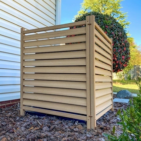 44in H x 36in W (2 Panels) No Dig Enclo Waverly Cedar Color Vinyl Privacy Screen, Outdoor Privacy Screen Panels, Trash Can Enclosure, Air Conditioner & Pool Equipment Enclosure, EC18011