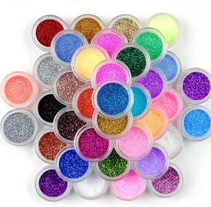 45 Colors Eyeshadow Makeup Nail Art Pigment Glitter Dust Powder Set