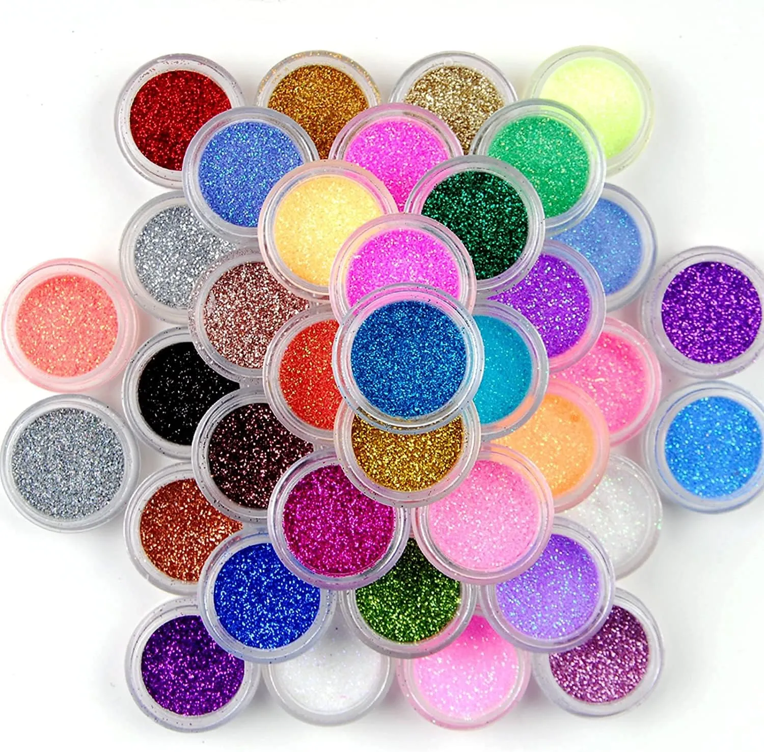 45 Colors Eyeshadow Makeup Nail Art Pigment Glitter Dust Powder Set