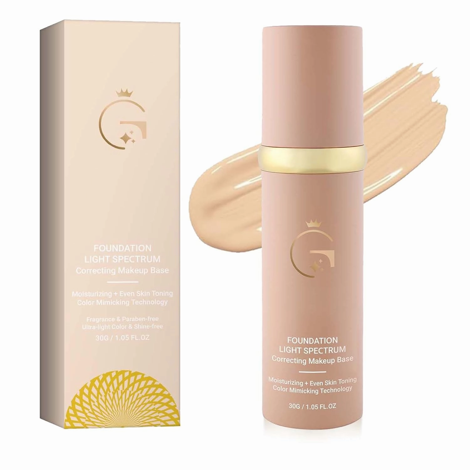 4 In 1 Color Changing Foundation, Medium Spectrum Foundation Makeup, Waterproof & Hydrating,Full Coverage & Long Lasting