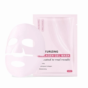 4Pcs Bio Collagen Mask, Collagen Hydrating Face Mask, Deeply Moisturizes Firms Skin to Improve Facial Wrinkles Pore Minimizing (Pink)