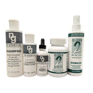 5-Piece Set New Generation Original Shampoo, Cleanser/Conditioner, Overnight Formula, Grooming Mist, Dietary Supplements - Helps to Control Hair Loss and Thinning Hair