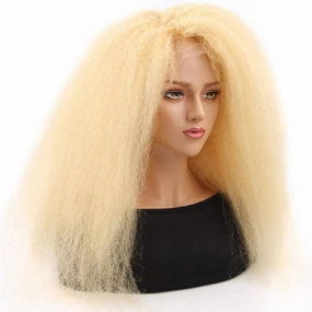 613 13x6 Kinky Straight Human Hair Wig for Women 180% Density HD Transparent Lace Front Wigs Pre Plucked with Baby Hair Natural Hairline Yaki Straight Brazilian Virgin Human Hair Wigs 24inch