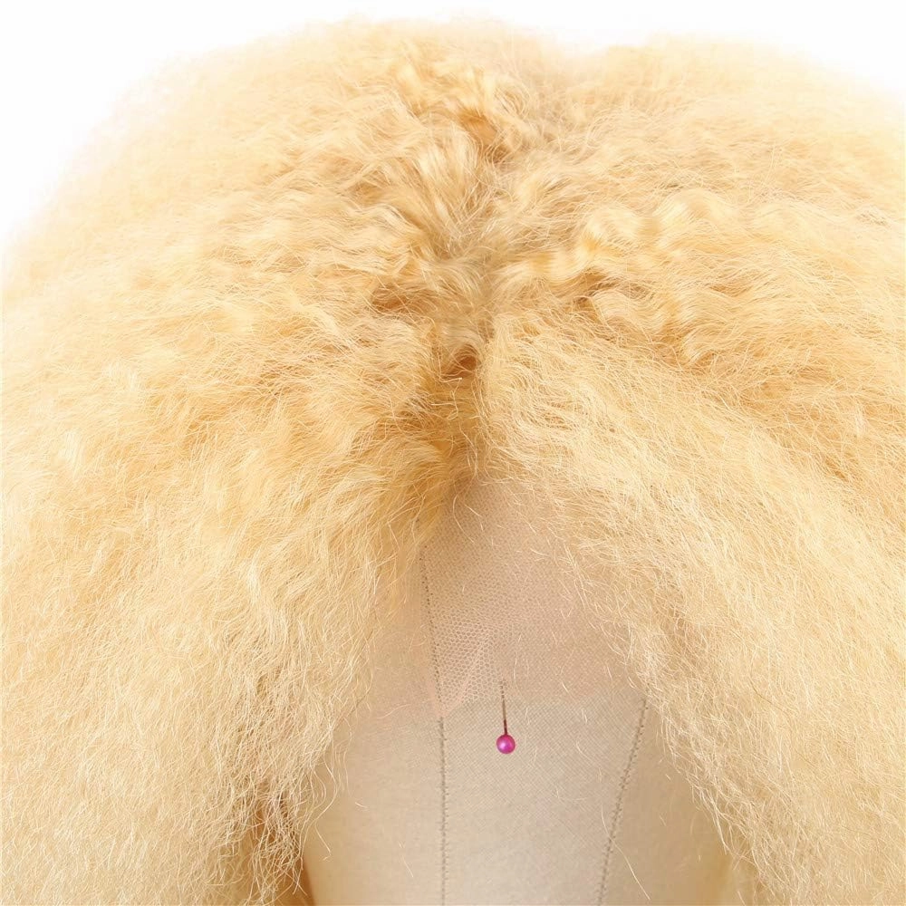 613 13x6 Kinky Straight Human Hair Wig for Women 180% Density HD Transparent Lace Front Wigs Pre Plucked with Baby Hair Natural Hairline Yaki Straight Brazilian Virgin Human Hair Wigs 24inch