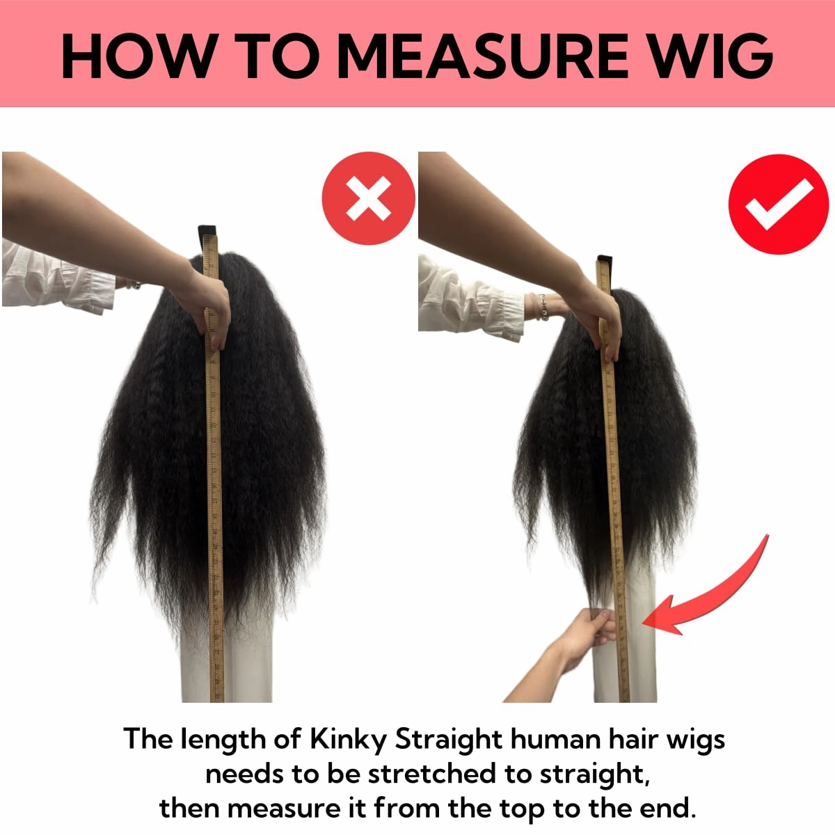 613 13x6 Kinky Straight Human Hair Wig for Women 180% Density HD Transparent Lace Front Wigs Pre Plucked with Baby Hair Natural Hairline Yaki Straight Brazilian Virgin Human Hair Wigs 24inch