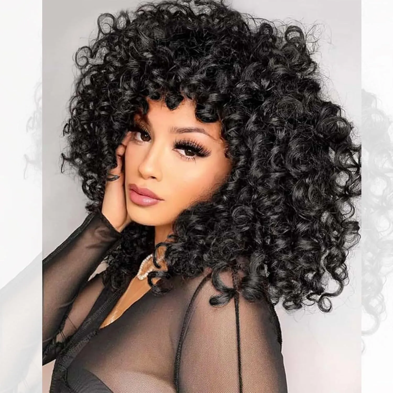 7 Packs Gogo Curl Crochet Hair for Women 10 Inch Pre-Twisted Curly Crochet Hair Deep Ocean Water Wave Beach Curl Crochet Braids Synthetic Braiding Hair Extensions (10 Inch, 1B)