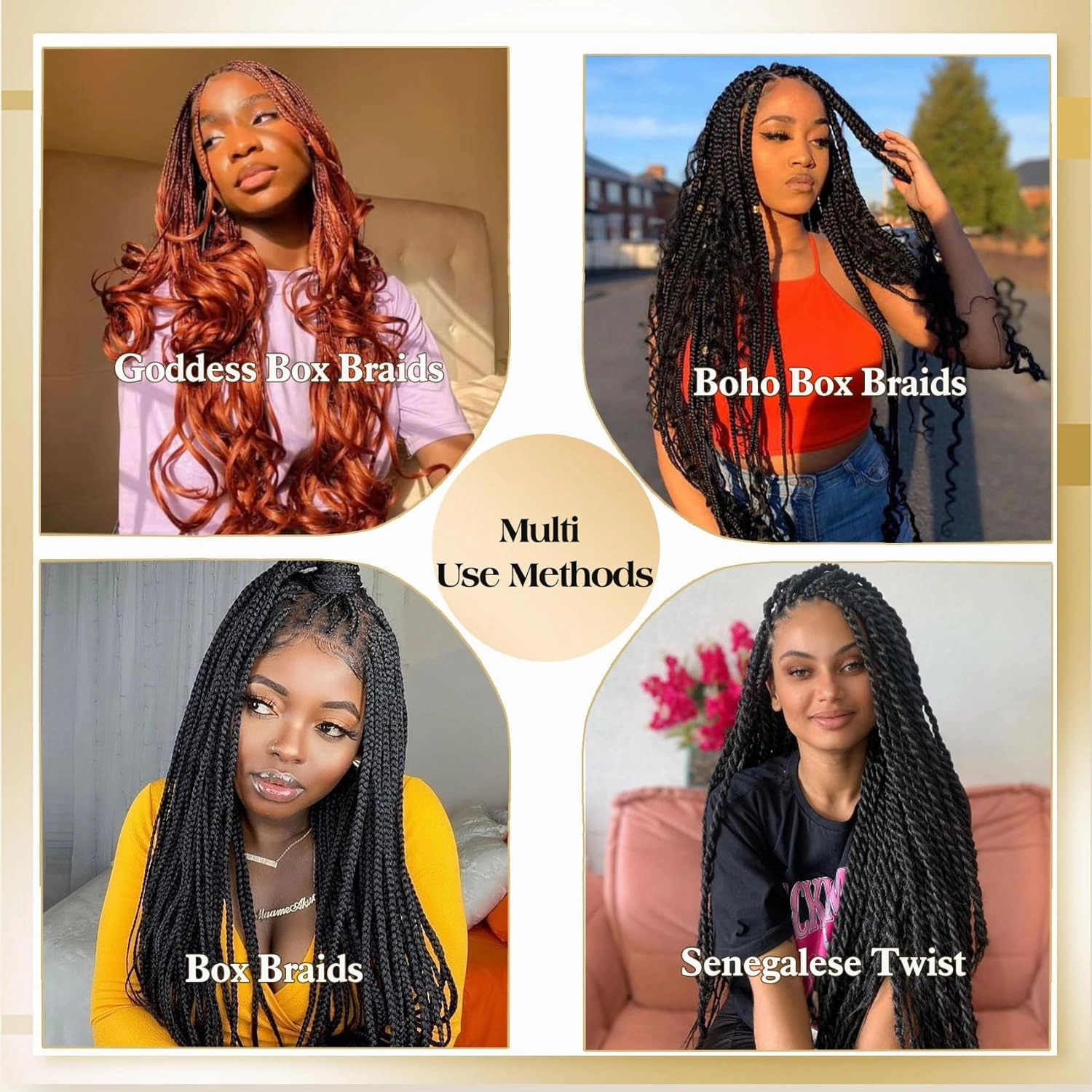 8 Packs French Curl Braiding Hair 14Inch Pre Stretched Braiding Hair Extensions, Loose Wave Bouncy Braiding Hair Soft French Curl Braiding Hair for Women (8Packs,2#)